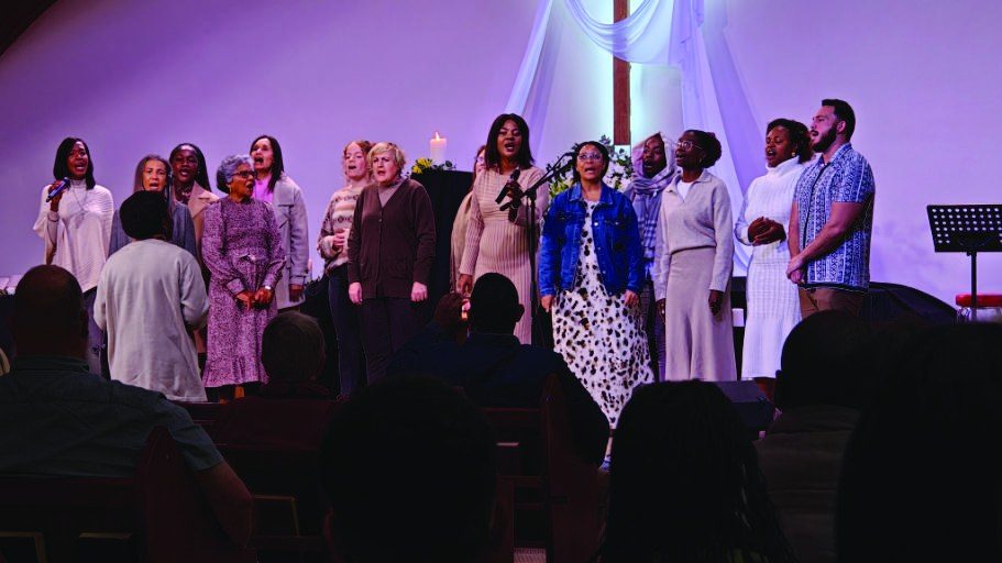 The Musical Praise team leading on a Sunday morning